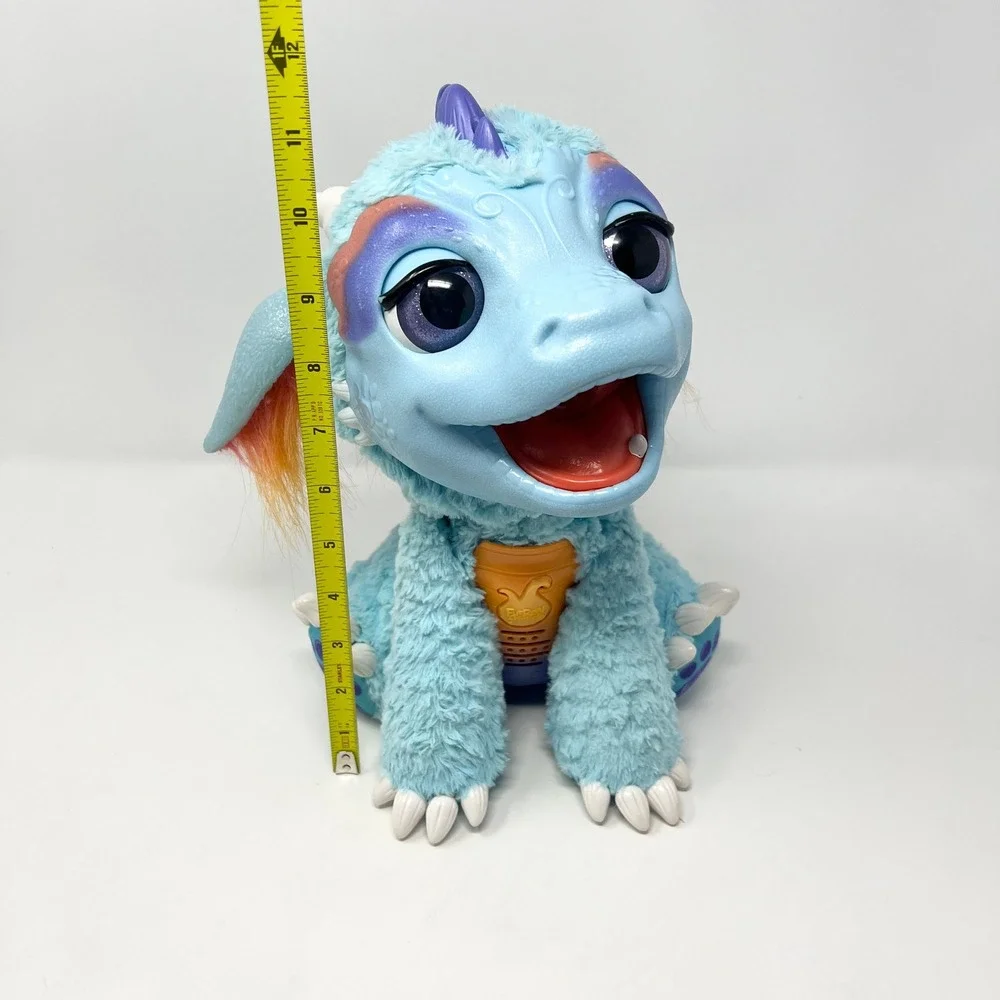 Hasbro‎ FurReal Friends Torch My Blazin Dragon Interactive Plush Blue Tested